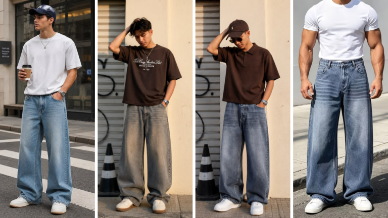 12 Wide Leg Jeans Outfit Ideas for Men