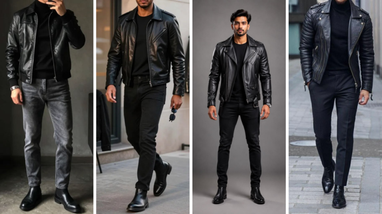 Black Leather Jacket Outfit For Men: 15 Cool Looks
