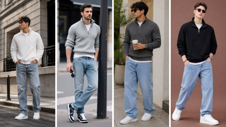 15 Quarter-Zip Outfit Ideas for Men (Smart, Casual & Layered Looks)