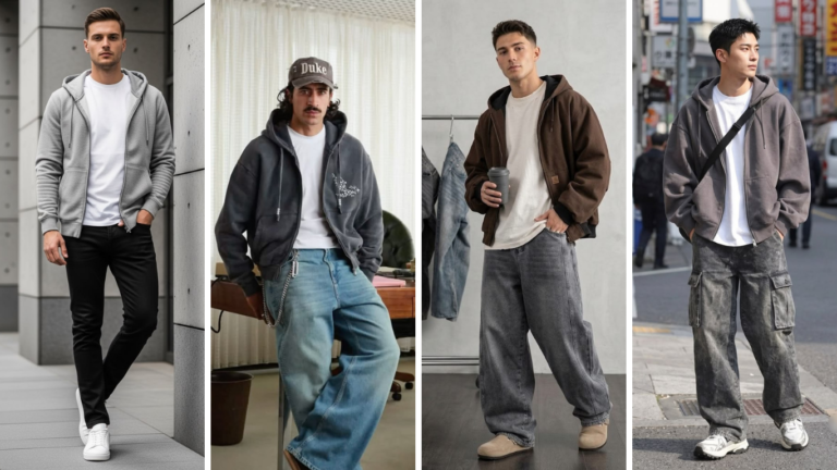 20 Men’s Zip-Up Hoodie Outfit Ideas